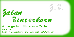 zalan winterkorn business card